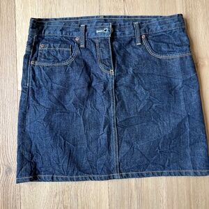 J. Crew Blue Jean Mini Skirt, Size S (4)